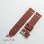  Curea piele maro roșcat cusatura alba QR 18mm - 3920818