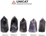  Obelisc Ametist Chevron 1 Varf - 68-80 x 31-38 x 27-36 mm - ( XXL),