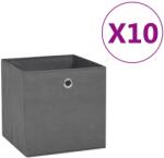 vidaXL Cutii depozitare, 10 buc. , gri, 28x28x28 cm, material nețesut (325193)