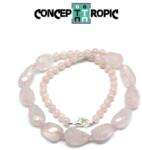  Colier din Cuart Roz Neregulat Fatetat - Morganit Rotund - Accesorii Argint 925 - concepttropic - 212,00 RON