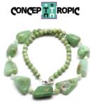  Colier din Crisopraz Neregulat Fatetat - Rotund - Accesorii Argint 925 - concepttropic - 210,00 RON