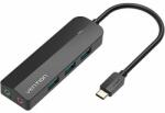 Vention Type-C (USB-C) to 3x USB 3.0 / Micro-B HUB with External Stereo Sound Adapter 0.15M Black AB (TGQBB)