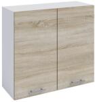 TEMPO KONDELA felsőszekrény, tölgy sonoma/fehér, FABIANA W - 80