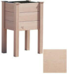 Decoration & Design Virágláda IRGA lábakkal fa hatású műanyag 40x40x77 cm dió (FP40100140)