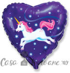 Flexmetal Baloane Folie Inima Unicorn 45 cm