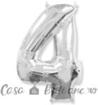 Flexmetal Baloane Cifra 4 Argintiu Folie