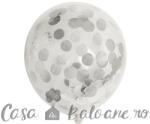 Globos Europe BV Baloane Latex Cu Confetti Argintii