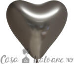 Globos Europe BV Baloane Latex Inima Chromate Gri Spatial