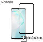 Amorus SAMSUNG Galaxy S10 Lite, Galaxy A91, AMORUS üvegfólia, Full glue, Full cover, 0, 33mm, 9H, Fekete