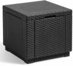 Keter Taburet tip cub cu spațiu de depozitare, grafit, 213816 213816 (422801)
