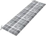 vidaXL Pernă bancă de grădină, gri carouri, 180x50x3 cm, textil Oxford (314097)
