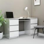 vidaXL Birou de scris, alb extralucios, 140 x 50 x 77 cm, PAL (800816)