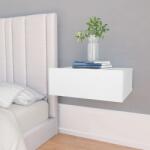 vidaXL Noptiere suspendate, 2 buc. , alb, 40x30x15 cm, PAL (800307)