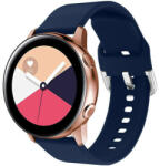 iUni Curea iUni compatibila cu Samsung Galaxy Watch 4, Watch 4 Classic, Gear S2, 20 mm, Silicon Buckle, Midnight Blue (516856)