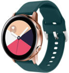 iUni Curea iUni compatibila cu Samsung Galaxy Watch 4, Watch 4 Classic, Gear S2, 20 mm, Silicon Buckle, Dark Green (516832)