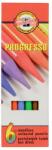 KOH-I-NOOR Creioane colorate fara lemn Koh-I-Noor Progresso set 6 culori (K8755-6)