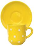 BögreManufaktúra Kávés bögre kistányérral sárga (SP017)
