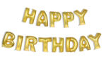Balloons4party Set baloane folie HAPPY BIRTHDAY 40 Cm auriu