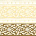 Mank textilhatású szalvéta "Pascal" arany / krém