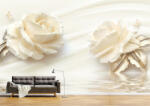 Persona Tapet Premium Canvas - Flori aurii reflexie in apa - tapet-canvas - 170,00 RON