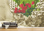 Persona Tapet Premium Canvas - Flori rosii 3d - tapet-canvas - 170,00 RON