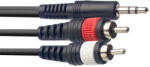 Stagg Кабел мини жак - два чинча Stagg SYC3/MPSB2CM E 3 метра