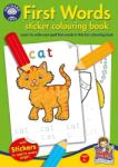 Orchard Toys Carte de colorat cu activitati in limba engleza si abtibilduri Primele cuvinte FIRST WORDS (ORCB04) - mansarda-copiilor Carte de colorat