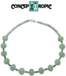  Colier din Calcedonie Disc Fatetat - Calcit Rotund - Accesorii Argint 925