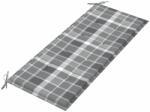 vidaXL Pernă bancă de grădină, gri carouri, 120x50x3 cm, textil Oxford (314085)
