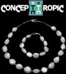  Set Colier si Bratara din Piatra Lunii Rainbow - Turmalina - Accesorii Argint 925 - concepttropic - 324,00 RON