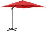 UNIPRODO Lámpa formájú napernyő - piros - szögletes - 250 x 250 cm - forgatható (UNI_UMBRELLA_2SQ250RE)