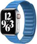 iUni Curea iUni compatibila cu Apple Watch 1/2/3/4/5/6/7, 40mm, Leather Link, Blue (516283_40)