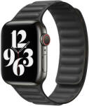 iUni Curea iUni compatibila cu Apple Watch Ultra/SE/8/7/6/5/4/3/2/1, 40mm, Leather Link, Black (516337_40)