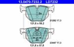 ATE set placute frana, frana disc ATE Ceramic 13.0470-7232.2 (13.0470-7232.2)