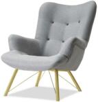 VOX bútor DALTON füles fotel, szürke-arany - artpresident - 154 800 Ft