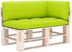 vidaXL Perne de paleți, 3 buc, verde aprins, material textil (314668)
