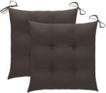 vidaXL Perne de scaun, 2 buc. , gri taupe, 40x40x7 cm, textil oxford (314884)