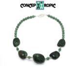  Colier din Fucsit Neregulat Fatetat - Aventurin Rotund Fatetat - Accesorii Argint 925 - concepttropic - 338,00 RON