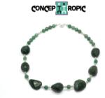  Colier din Fucsit Neregulat Fatetat - Aventurin Rotund Fatetat - Accesorii Argint 925