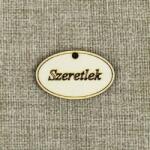  Szeretlek feliratú táblácska