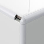 Profilplast 3-pontos végzáró íves élvédőhöz fehér PVC 8 mm