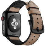 iUni Curea iUni compatibila cu Apple Watch Ultra/SE/8/7/6/5/4/3/2/1, 40mm, Leather Strap, Cream (516504_40)