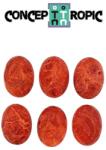  Cabochon Coral Poros de Forma Ovala Fatetata - 30 x 22 x 7 mm - 1 Buc