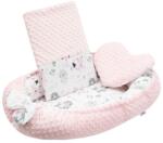 NEW BABY Luxus babafészek párnával és paplannal New Baby Minkyből rózsaszín - babyboxstore