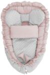 BELISIMA Babafészek paplannal kisbabák számára Minky Belisima Mouse rózsaszín - babyboxstore