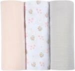 BÉABA Scutece textile din bumbac muselină Cotton Muslin Cloths Beaba Set Cygne de 3 bucăți 70*70 cm pentru 0 luni, roz (BE920343)