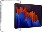 Samsung Tab S7+ PLUS 12.4 coll Tablettok (SM-T970, SM-T976) - átlátszó, sarokerősített szilikon tablet tok