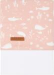 Little Dutch Cearsaf din bumbac - 110 x 140 cm - Ocean Pink - Little Dutch Lenjerii de pat bebelusi‎, patura bebelusi