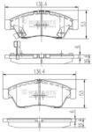 NIPPARTS set placute frana, frana disc NIPPARTS J3608024 (J3608024)