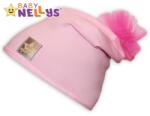 Baby Nellys Căciuliță tutu din bumbac bebeluși floare Baby Nellys ® - roz deschis, 48-52